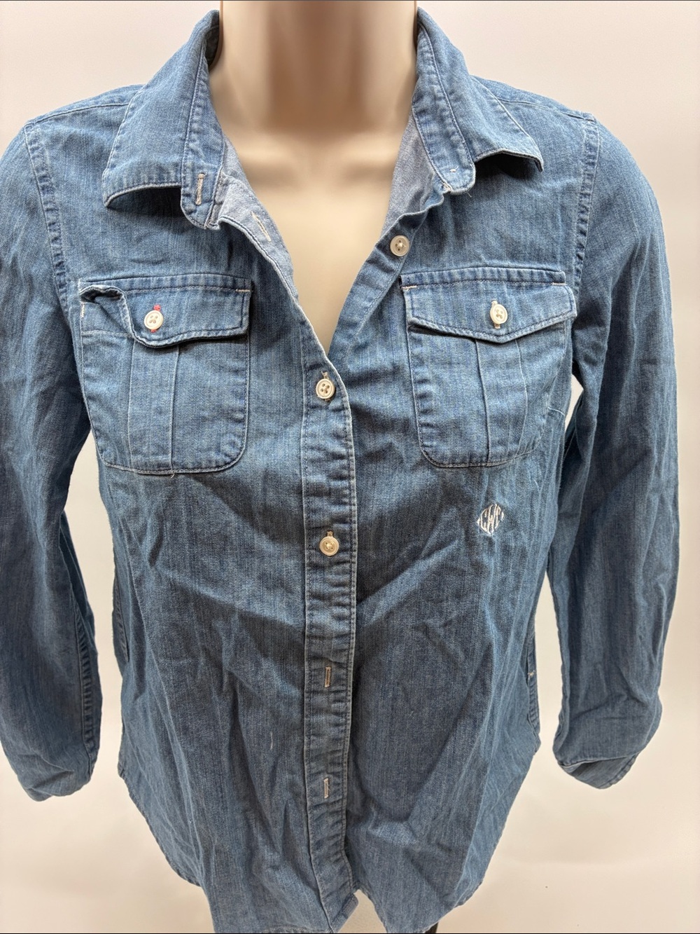 Crewcuts Light Blue Denim Button-Down Shirt